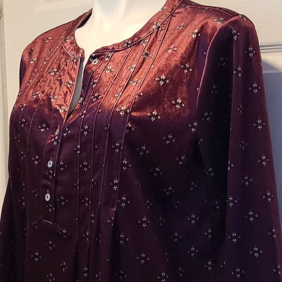 Croft and Barrow Petite Large Maroon - Picture 2 of 7